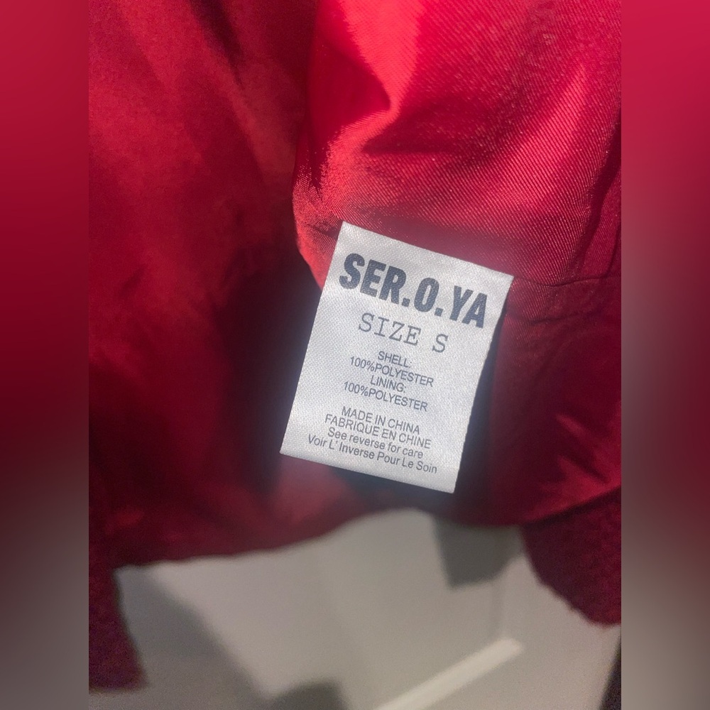 New! SER.O.YA Kristen Boucle Lady Buttoned Jacket Ruby Red Blazer ♥️ Small - Picture 14 of 15